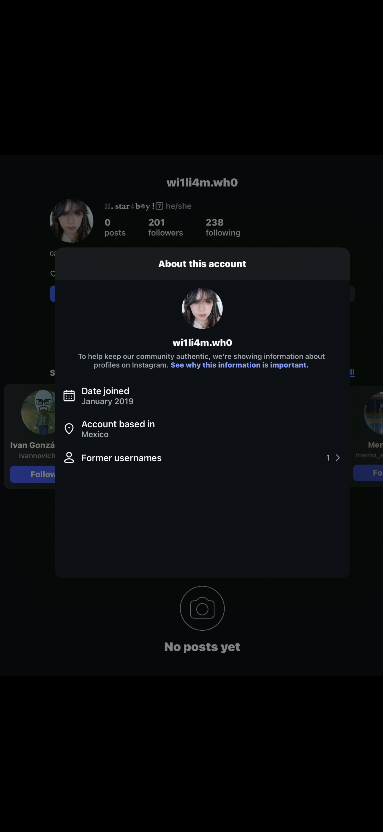 santiago other account. Check the profile picture