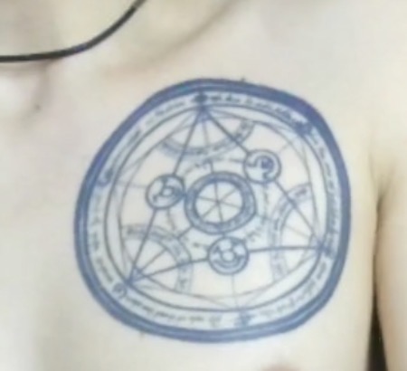 santiago builes cifuentes Transmutational Circle from Fullmetal Alchemist. He identifies with the seducer, the shadow, the transgresive and manufactured.Thats consistent deliverate self-construction and it is congruent with the seduce-and-discard shape of romance-scam